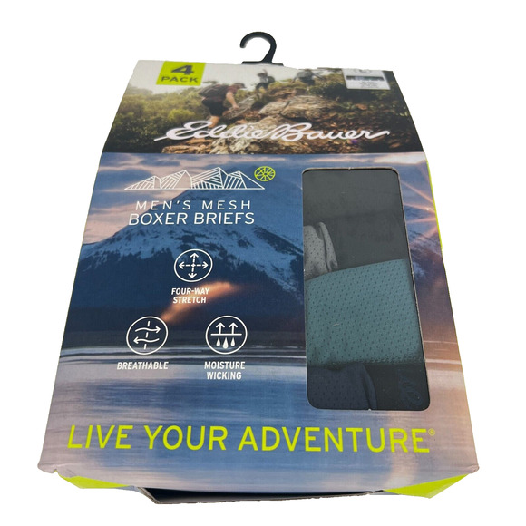 Eddie Bauer 4 Pack Men Mesh Boxer Briefs Breathable Underwear Size Large NEW - Picture 10 of 13